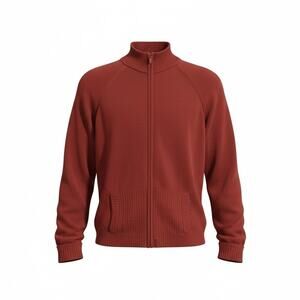 Covington Full Zipper Sweater Jacket Burnt Orange Size Large